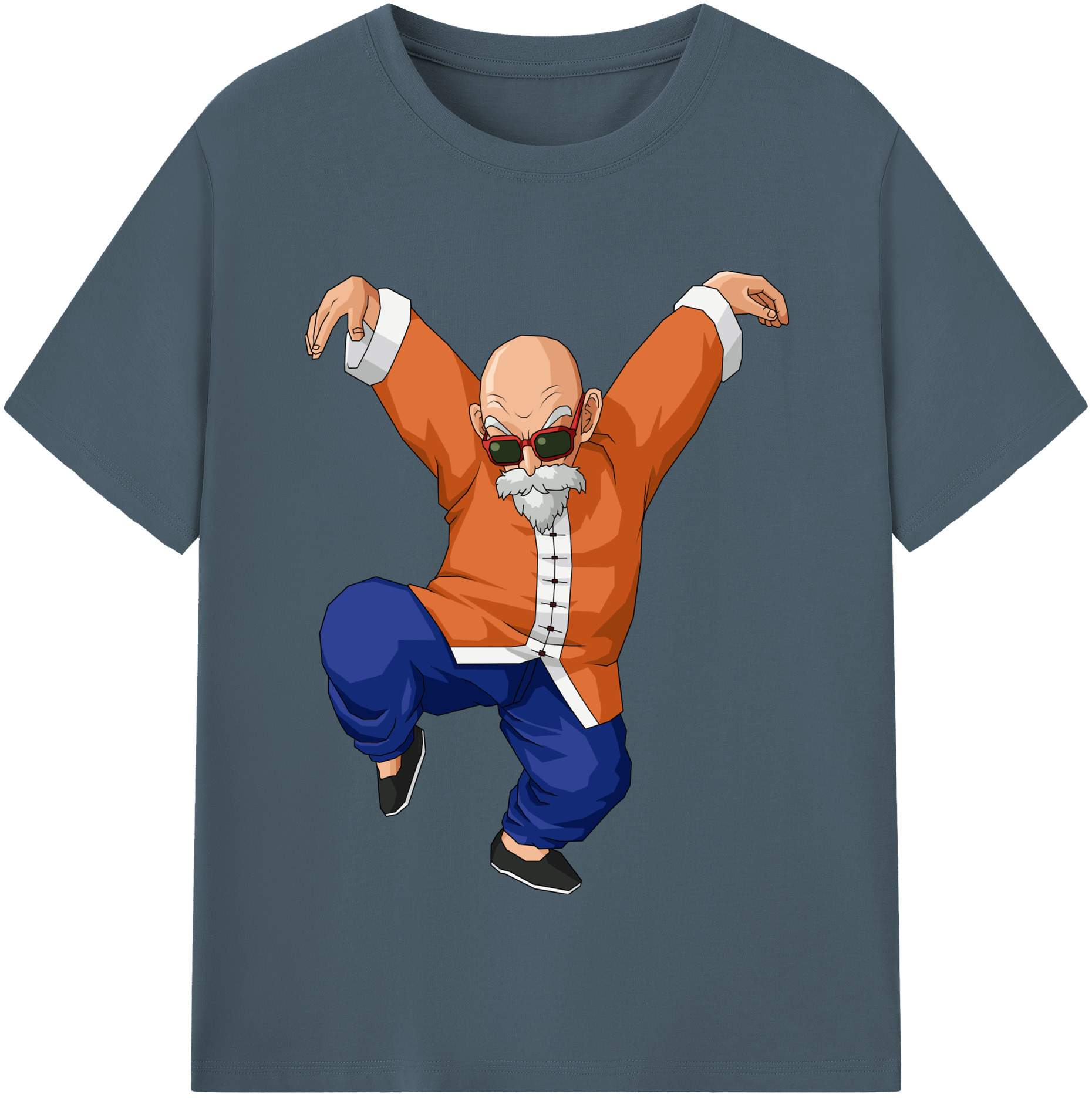 （画像用） ドラゴンボール 亀仙人（かめせんにん） DRAGON BALL Master Roshi Kame Sennin 綿100％半袖Tシャツ（フロントプリント）